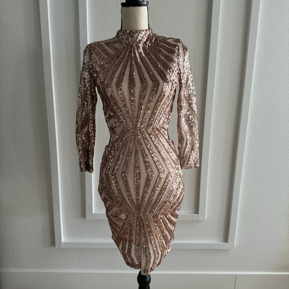 NWT Rose Gold Shine Bright Dress